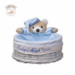 سبد بهداشتی گرد خرس تدی رنگ آبی