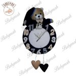 ساعت نمدی خرس تدی رنگ سرمه ای