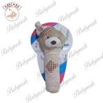 جغجغه نوزاد مدل خرسی بیبی ماه رنگ کرم