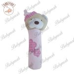 جغجغه نوزاد مدل خرسی بیبی ماه رنگ صورتی