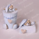 سطل دستمال خرس ابی