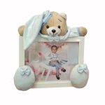 قاب عکس کودک خرس تدی رنگ آبی