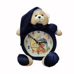 ساعت رومیزی دیواری خرس تدی رنگ سرمه ای