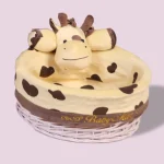 سبد لوسین گرد زرافه رنگ لیمویی