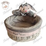 سبد بهداشتی گرد خرگوش طوسی