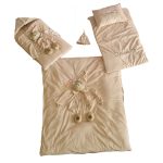 سرویس خواب  و روتختی پنج تکه نوزاد خرس تدی کرم