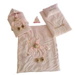 سرویس خواب نوزاد پنج تکه خرس تدی صورتی