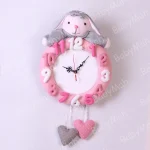 ساعت نمدی خرگوش طوسی