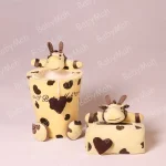 سطل دستمال زرافه لیمویی