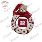 آویز درب اتاق کودک خرس تدی رنگ قرمز