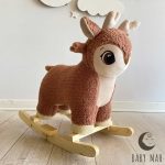 راکر ایستاده کودک طرح گوزن رنگ شکلاتی